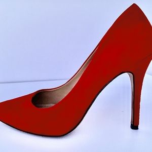 BCBGMaxAzria Red Opia Suede Leather Pump